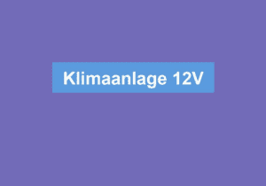 Mehr über den Artikel erfahren Klimaanlage 12V