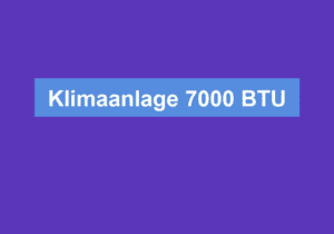 Mehr über den Artikel erfahren Klimaanlage 7000 BTU