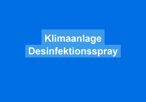 Mehr über den Artikel erfahren Klimaanlage Desinfektionsspray