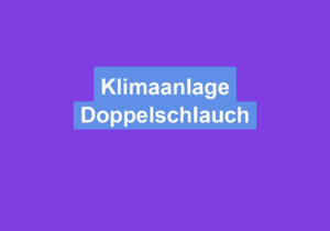 Mehr über den Artikel erfahren Klimaanlage Doppelschlauch