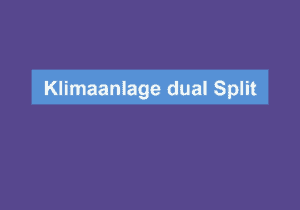 Mehr über den Artikel erfahren Klimaanlage dual Split