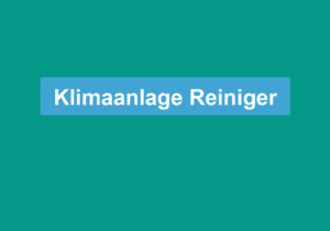Mehr über den Artikel erfahren Klimaanlage Reiniger