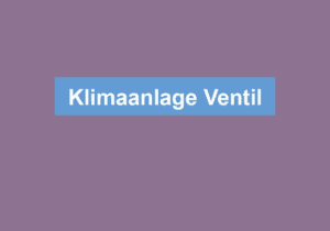 Mehr über den Artikel erfahren Klimaanlage Ventil