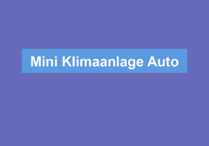 Mehr über den Artikel erfahren Mini Klimaanlage Auto