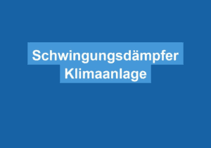 Mehr über den Artikel erfahren Schwingungsdämpfer Klimaanlage